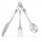 Pribor za jelo Keith Titanium 3-Piece Titanium Cutlery Set siva