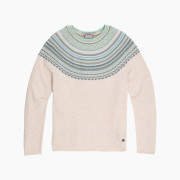 Ženski džemer Royal Robins Westlands Fairisle Crew bež Chalk Htr Manzanita Pt