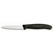 Nož za povrće Victorinox nazubljeni 8 cm crna Black