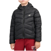 Zimska jakna za dječake 4F Down Jacket M0913 Deep Black crna Deep Black