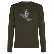 Muške funkcionalne majice Icebreaker Men Merino 200 Oasis LS Crewe SkiingYeti tamno zelena Dk Loden