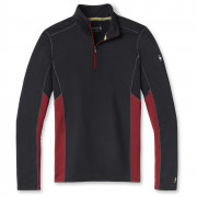 Muške funkcionalne majice dugih rukava Smartwool M Merino Sport 150 Long Sleeve 1/4 Zip crna/crvena TibetanRedHeatherBlack