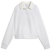 Ženska dukserica Puma CLASS Relaxed Longsleeve Polo FL bijela White Glow Heather