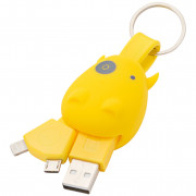 Privjesak za ključeve Munkees USB Smart Charger žuta Yellow