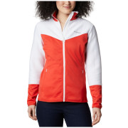 Ženska dukserica Columbia Roffe Ridge II Full Zip crvena/bijela BoldOrangeWhite