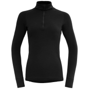 Ženska funkcionalna majica Devold Duo Active Merino 205 Z.Neck crna/siva BLACK