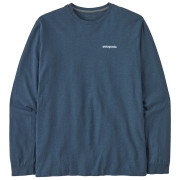 Muška majica Patagonia P-6 Logo Responsibili Tee LS plava Utility Blue