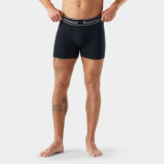 Muške funkcionalne bokserice Smartwool Men's Intraknit Boxer Brief Boxed crna BLACK