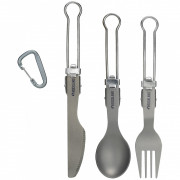 Set pribora za jelo Rockland Titanium Tools siva