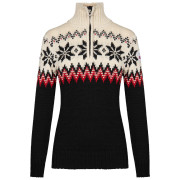 Ženski džemer Dale of Norway Myking Fem Sweater crna Black Raspberry Offwhite