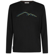 Muške funkcionalne majice Icebreaker Men Merino 150 Tech Lite LS Tee Rainer Ridge crna Black