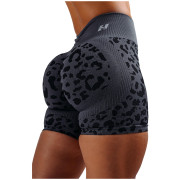 Ženske kratke hlače Nebbia Push-Up Compression Leopard Shorts Primal crna BLACK LEOPARD