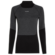 Ženska funkcionalna majica Icebreaker Women Mer 200 Oasis+ LS High Neck crna/siva Blk/Jtht/Und/Cb