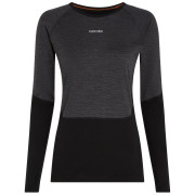 Ženska funkcionalna majica Icebreaker Women Merino 200 Oasis+ LS Crewe crna Blk/Jtht/Und/Cb