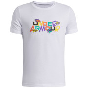 Dječja funkcionalna majica Under Armour UA B Patch Pack Wm SS White bijela/crna White / / Black