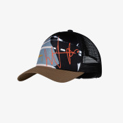Dječji kačket Buff Trucker Cap Youth crna /smeđa Malm Multi