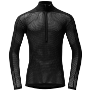 Muške funkcionalne majice Devold Wool Mesh Pro Zip Neck Man crna Black