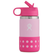Dječja flašica  Hydro Flask Kids Wide Mouth 12 oz Straw Lid/Boot ružičasta Plumeria