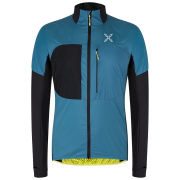 Muške funkcionalne majice dugih rukava Montura Traccia Octa Maglia crna/tirkizna SteelBlue/SunnyLime