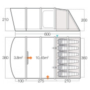 Šator na napuhavanje Vango Capri 600XL