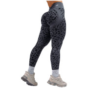 Ženske tajice Nebbia Push-Up Compression Leopard Leggings Primal crna BLACK LEOPARD