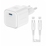 Adapter Swissten GaN 1X USB-C 35W + USB-C kabel za prijenos podataka 1,2 m