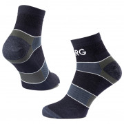 Muške čarape Warg Trail Low Wool crna/zelena BlackSedoZelenaBila