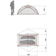 Ultralagani šator za 2 osobe Vaude Ultralight Space 2P