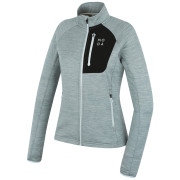 Ženska dukserica MOOA Nyore Grid 220 plava aqua melange