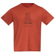 Muška majica Bergans Graphic Wool Tee crvena