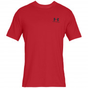 Muška majica Under Armour Sportstyle Left Chest SS crvena red