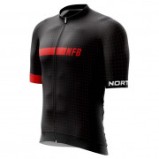 Muška biciklističa majica Northfinder Gerardo crna/crvena