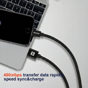 Kabeli za punjenje i sinhronizaciju Swissten Textile USB / USB-C 3 m