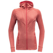 Ženska dukserica Devold Aksla Woman Jacket W/Hood boja lososa Poppy