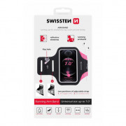 Futrola za mobitel Swissten ARMBAND CASE 7,0" crna/ružičasta