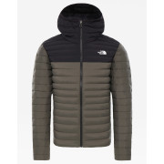 Muška jakna The North Face Stretch Down Hoodie siva NewTaupeGreen/TnfBlack