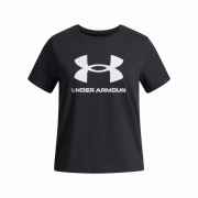 Dječja majica Under Armour BIG LOGO SS-BLK crna/bijela Black