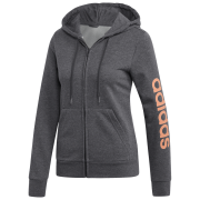 Ženska dukserica Adidas Essentials Linear FZ HD tamno siva