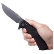 Sklopivi nož Acta non verba A400-BB, DLC, Black Sandvik 14C28N, G10 Black crna Black