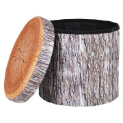 Sjedalo Bo-Camp Ottoman Round smeđa TreeTrunkBrown