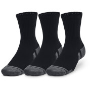 Set čarapa Under Armour Performance Cotton 3p Mid crna Black / Black / Pitch Gray