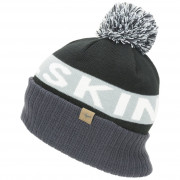 Zimska kapa SealSkinz Water Repellent Cold Weather Bobble Hat crna/siva Black/Grey/White