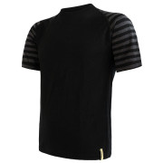 Muške funkcionalne majice Sensor Merino Air kr. rukav crna/siva Black/TmHeStripes