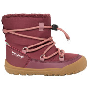 Dječje zimske cipele Viking Outdoor Footwear Birch Barefoot Warm WP Pull-on Wine
