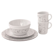 Set posuđa Outwell Dahlia 2 Person Dinner Set bijela  Blue & white