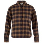 Ženska košulja Fjällräven Övik Boxy Flannel Shirt W smeđa Black-Wood Brown