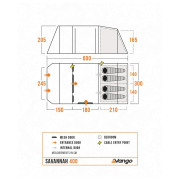 Obiteljski šator Vango Savannah 400 Package