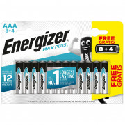 Baterija Energizer Max Plus AAA/12 8+4
