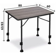 Stol Brunner Linear Greywood 80