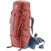 Turistički ruksak Deuter Aircontact X 60+15 SL crvena/plava